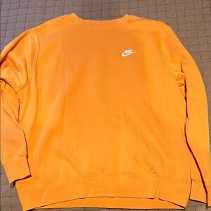 Nike Men's Bright Orange Crewneck Sweater